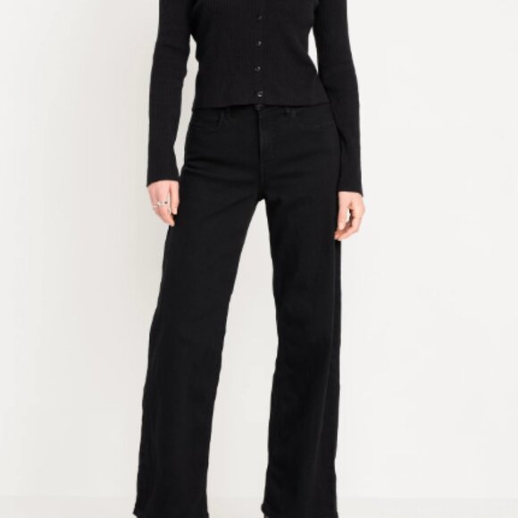 Old Navy Wow Wide Leg 10 Black - Picture 1 of 4